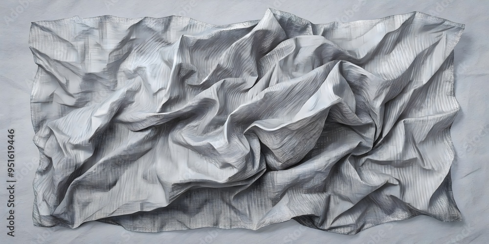 Aufkleber dynamic fabric texture flowing gray white complex pattern design