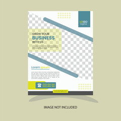 A4 size grow business Marketing agency flyer design template