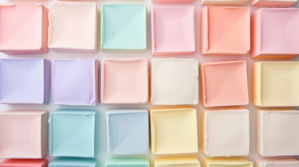 Fototapeta premium Pastel Colored Square Blocks Pattern