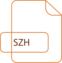 SZH File extension icon RAW thicker outline