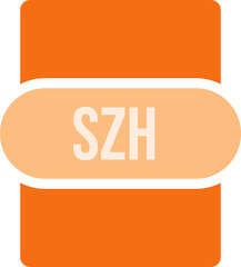 SZH File extension icon rounded and color fill