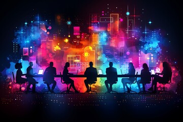 Professional Team Collaborating in Business Meeting