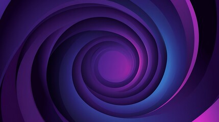 Mystic Circular Abstract Pattern in Purple and Light Blue on Dark Background