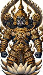 Fototapeta premium Thai giant art is called Phra Pirap.