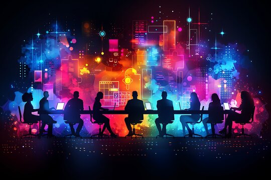 Professional Team Collaborating in Business Meeting