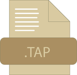 TAP File extension icon fill and bebes writting