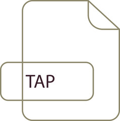 TAP File extension icon RAW thicker outline