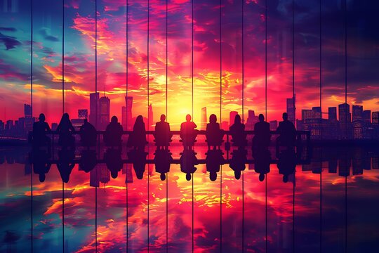 Professional Team Collaborating in Business Meeting