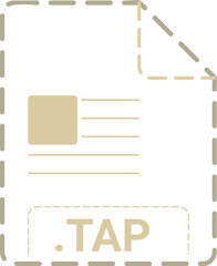 TAP File icon minsk dashed rounded outline