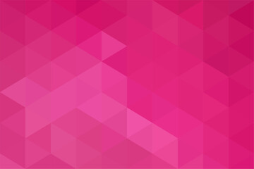 Mosaic magenta pixel background. Gradient abstract geometric background. Artistic triangle puzzle background.