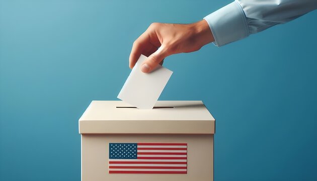 US presidential election, democracy, majority rule, voting. generative AI