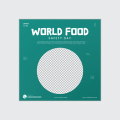 World Food Day social media post design vector template design