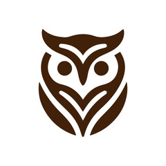 minimalist owl logo Design