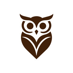minimalist owl logo Design