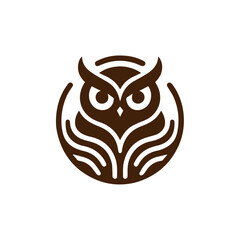 minimalist owl logo Design