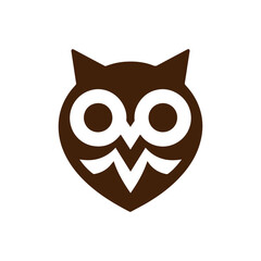 minimalist owl logo Design