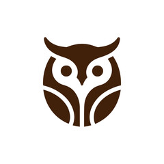 minimalist owl logo Design
