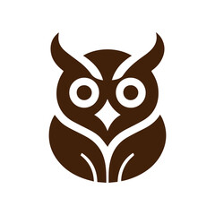 minimalist owl logo Design