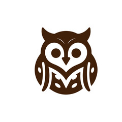 minimalist owl logo Design