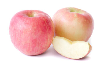 Apple close up isolated on white background.