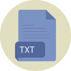 TXT File extension icon black color crisp corners circular shape