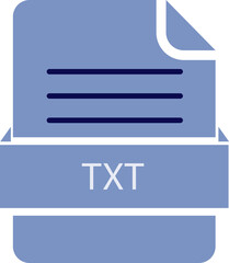 TXT File icon black color and lines