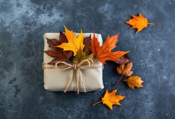 autumn still life with leaves
