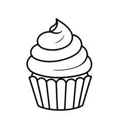 coloring book, coloring, outline, line, cute, funny, drawing, icon, illustration, vector, black, cover book, book, cartoon, cupcake, cake, food, dessert, birthday, muffin, bakery, baked, snack, delici