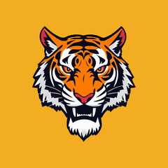 Esport vector logo tiger, tiger icon, tiger head, vector, sticker. Tigar head mascot logo design.