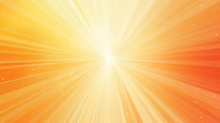Obraz premium Abstract Orange and Yellow Sunburst Background with Bright Light and Glowing Particles.