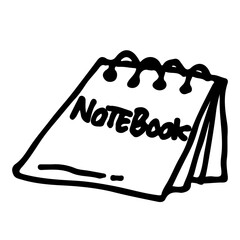Notebook Hand Drawn. Vector Illustration