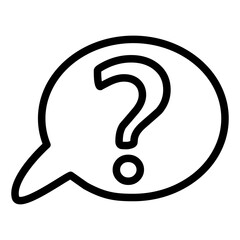 question, help, support, faq outline icon