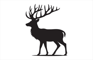 Fototapeta premium A vector of deer vector design on white background