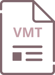 VMT File icon minimal outline with symbols