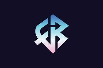 Abstract Modern letter F B arrow logo design template