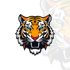 Esport vector logo tiger, tiger icon, tiger head, vector, sticker. Tigar head mascot logo design.
