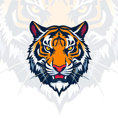 Esport vector logo tiger, tiger icon, tiger head, vector, sticker. Tigar head mascot logo design.