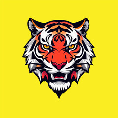 Esport vector logo tiger, tiger icon, tiger head, vector, sticker. Tigar head mascot logo design.