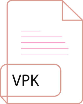 VPK File extension icobn crisp corners thick outline