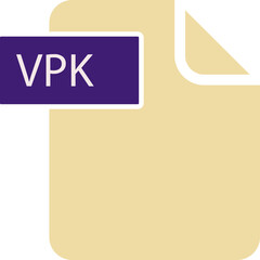 VPK File format icon rounded shapes and spacing