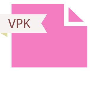 VPK File format icon roe color fill