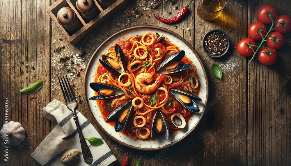 Wall mural Pasta Pescatore