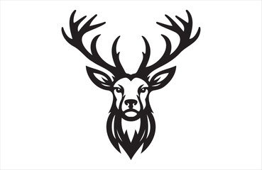 Fototapeta premium A vector of deer vector design on white background