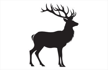 Obraz premium A vector of deer vector design on white background