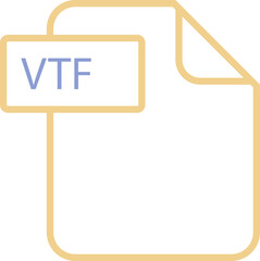 VTF File format icon rounded shapes outline