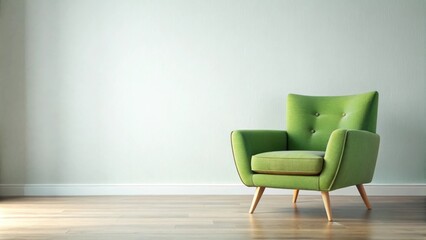 Green chair in a modern living room, green chair, room, furniture, interior, home decor, contemporary, cozy, comfortable