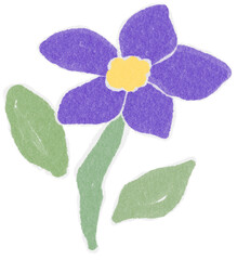 Naklejka premium purple flower Shredded paper