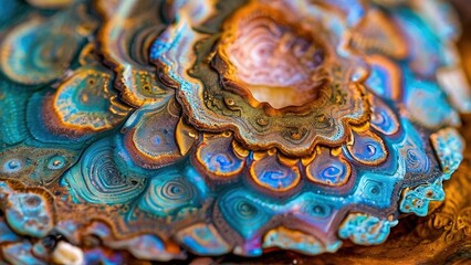 Abstract colorful swirls and patterns close-up.