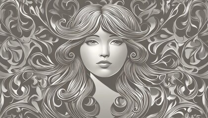 Silver and Gray, A Woman's Portrait.