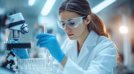 Woman Scientist Working in a Laboratory